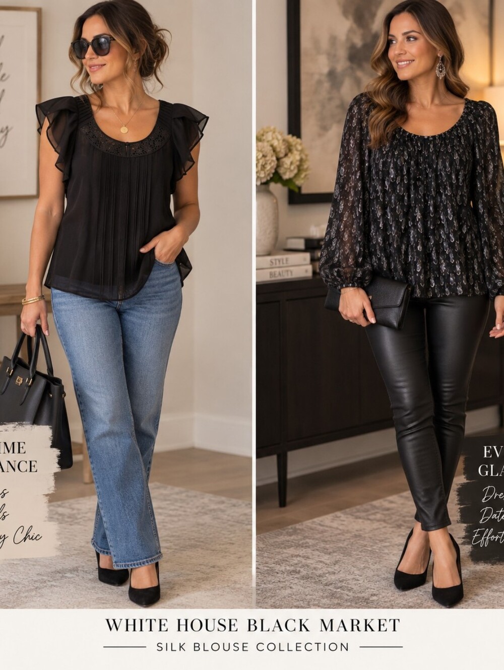 White House Black Market XS Silk Blouse Bundle | Day to Night Collection